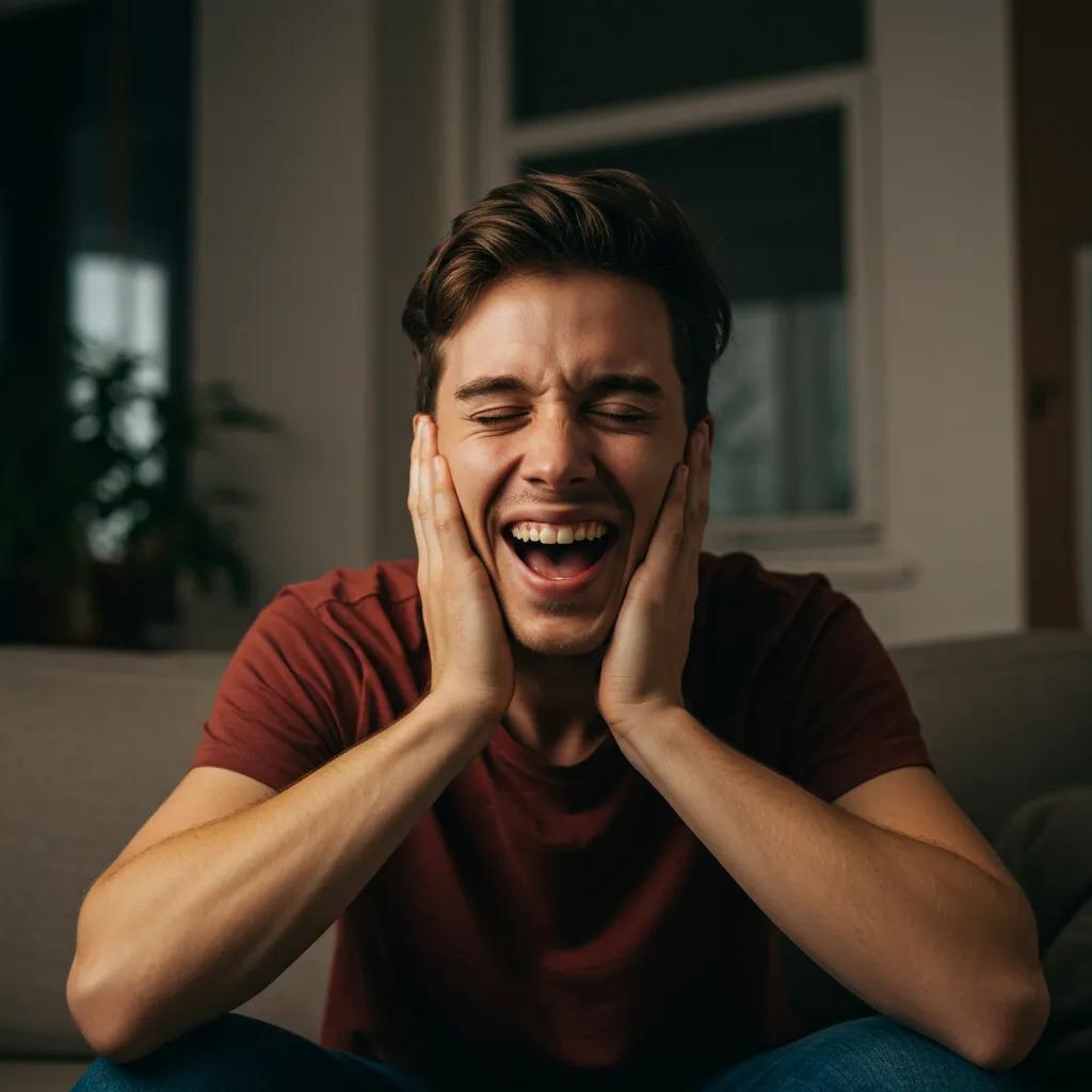 An individual experiencing the effects of synthetic cannabinoids, illustrating altered perception and euphoria