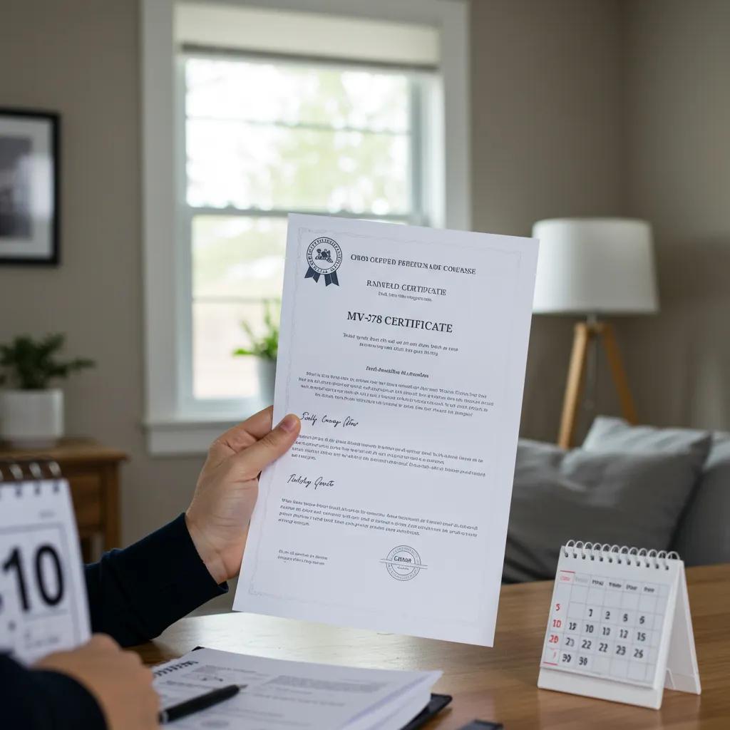 A person proudly holding up their MV-278 Certificate, symbolizing the successful completion of their driving course