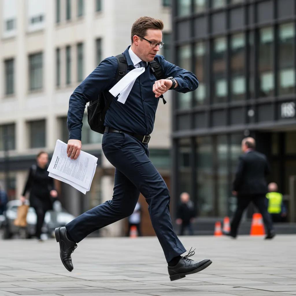 Process server in action delivering urgent legal documents in Nottingham