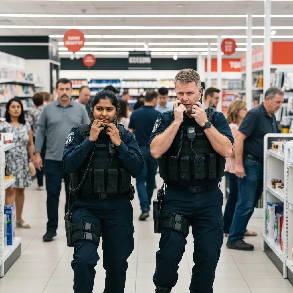 Professional security team monitoring a business environment with advanced surveillance technology Professional security team monitoring a business environment with advanced surveillance technology