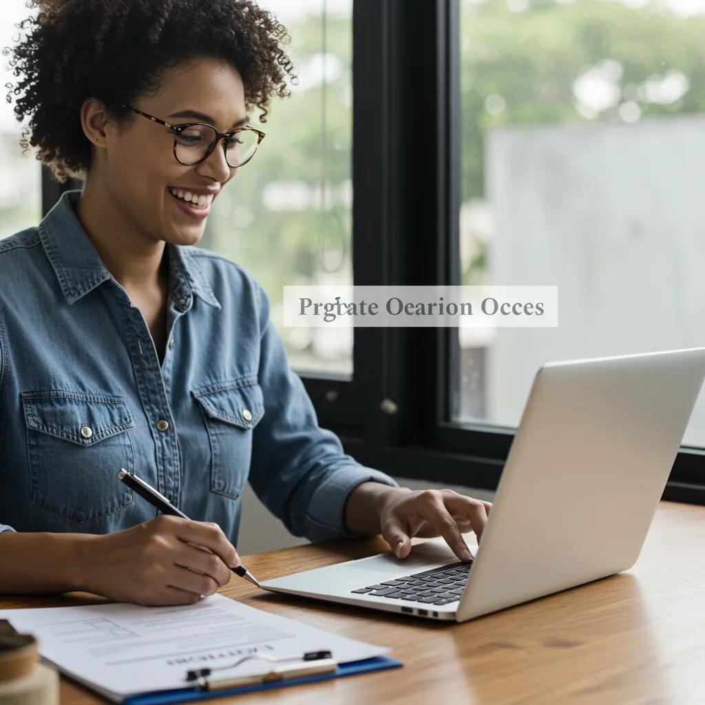 A property owner diligently completing the short-term rental registration process in NSW