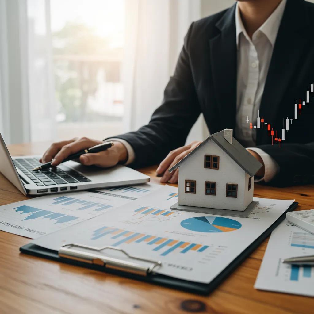 Real estate agent analyzing market data for effective home pricing strategies