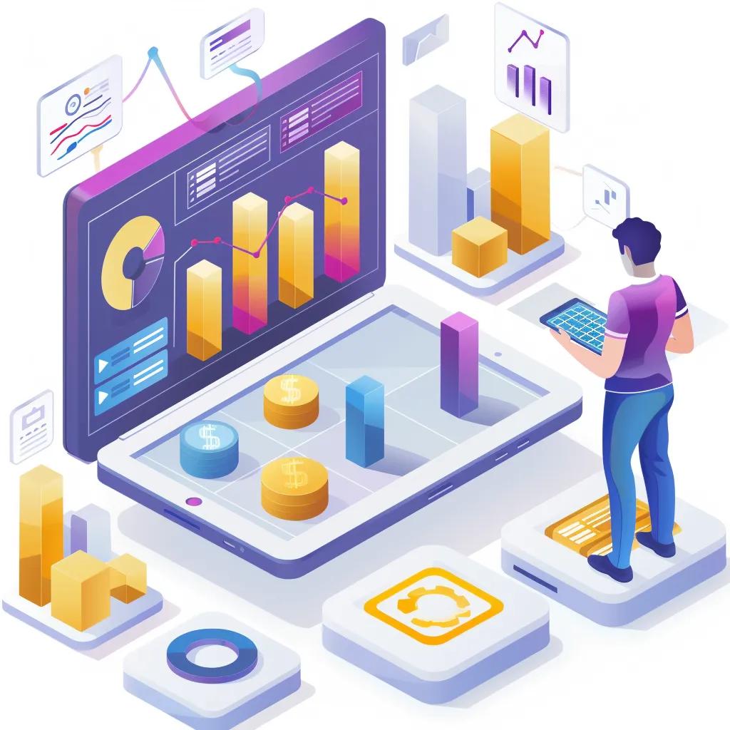 Business professional reviewing analytics for cost reduction through AI automation
