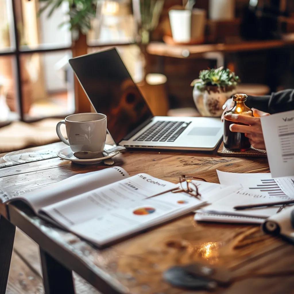 Small business owner collaborating with a Virtual CFO, showcasing financial growth and support