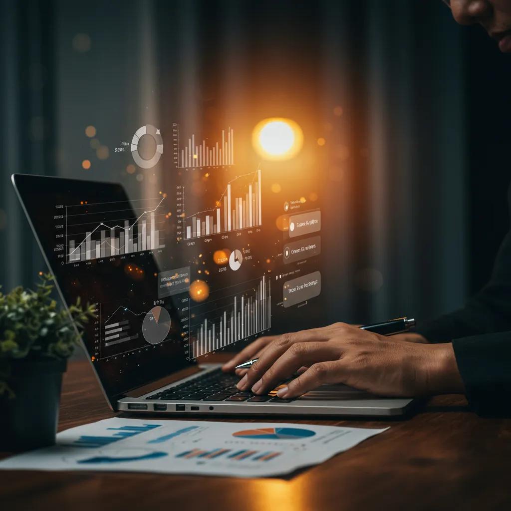 Small business owner analyzing data for conversion rate optimization