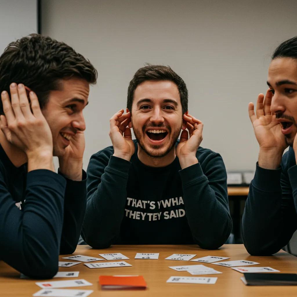 team members actively participating in the thats what they said game enhancing communication and engagement f159b225 3743 4d55 8d4b fb7f671b270e Team members actively engaged in the 'That's What They Said' game, fostering enhanced communication and participation