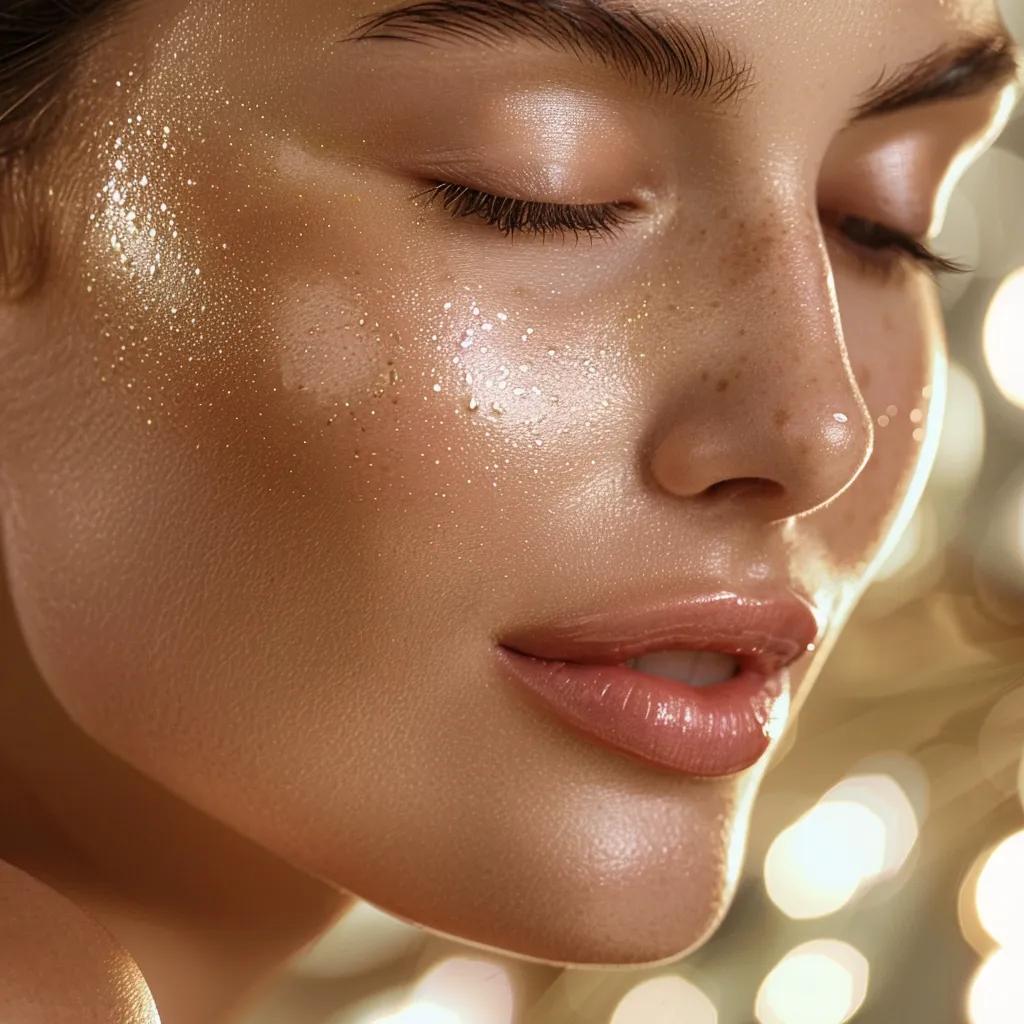 Close-up of glowing skin after microdermabrasion treatment, highlighting its benefits for skin health