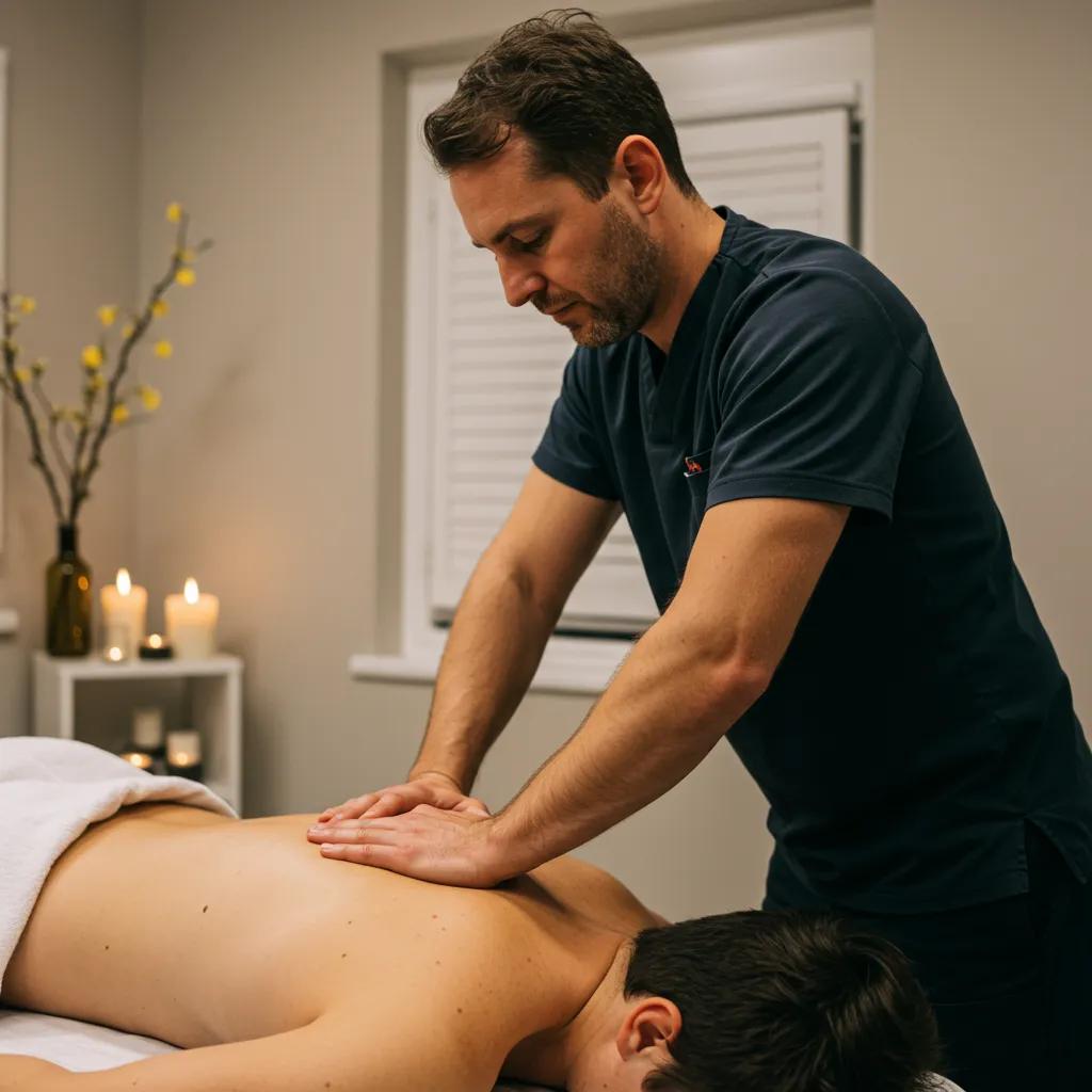 Therapist expertly applying deep tissue massage for effective pain relief and enhanced flexibility