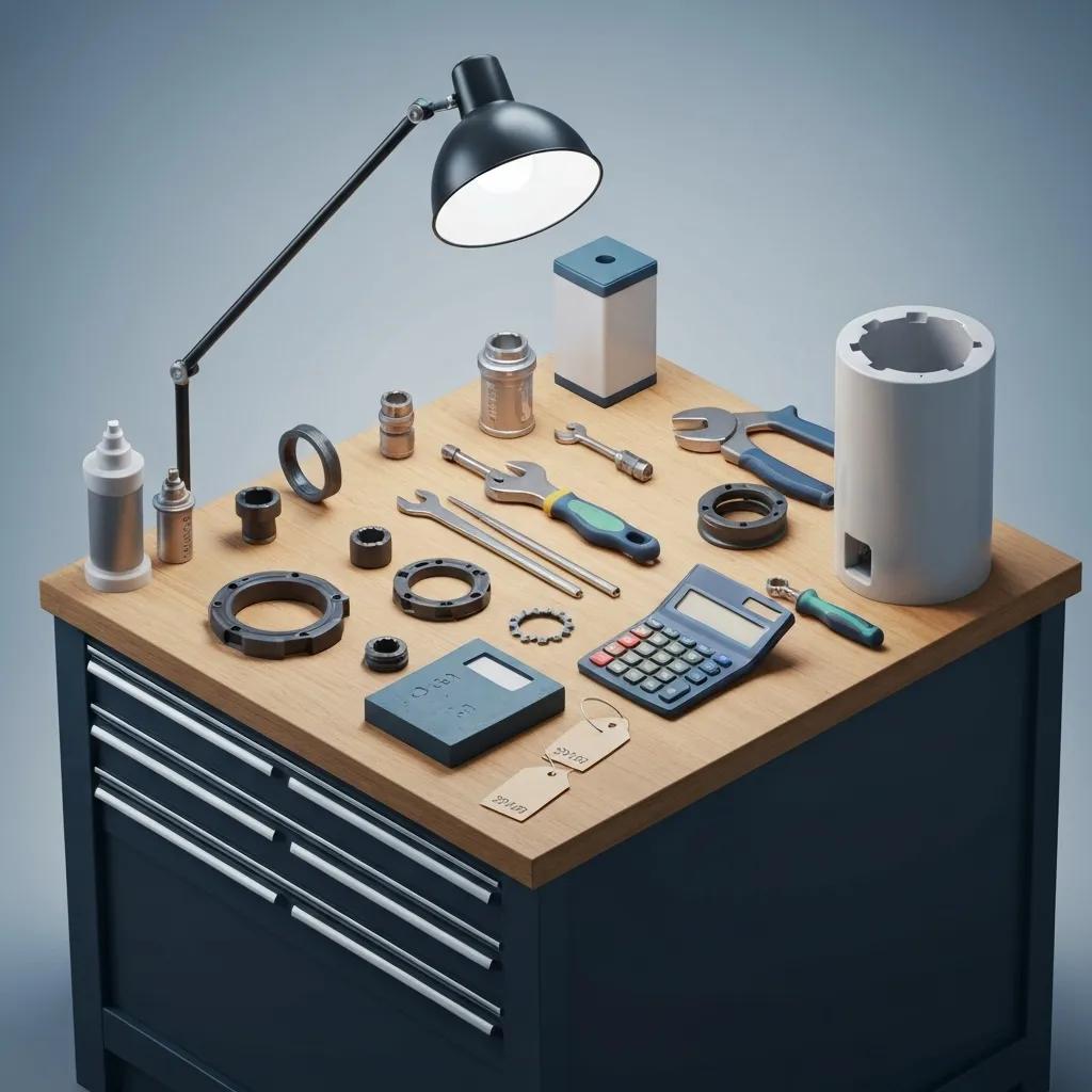 Tools and parts for boiler repair laid out on a workbench, representing cost transparency in Glasgow's boiler repair services