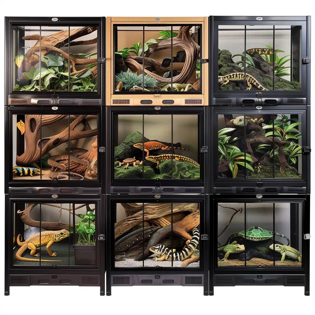 Top-rated lizard vivarium brands including Exo Terra and Zoo Med
