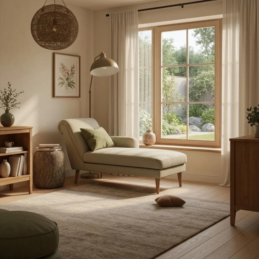 Tranquil therapy room for hypnotherapy