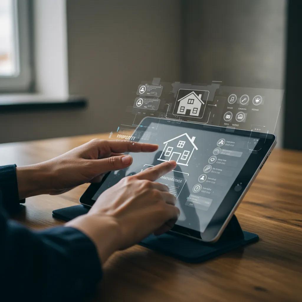User engaging with AI-enhanced property search interface for personalized recommendations User engaging with AI-enhanced property search interface for personalized recommendations