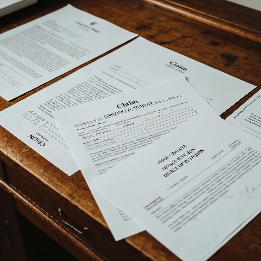 Variety of legal documents ready for serving by a process server