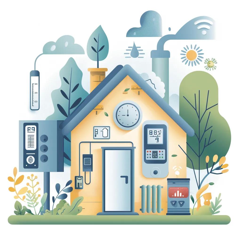 Environmental factors affecting HVAC lifespan, including humidity, temperature, and air quality indicators