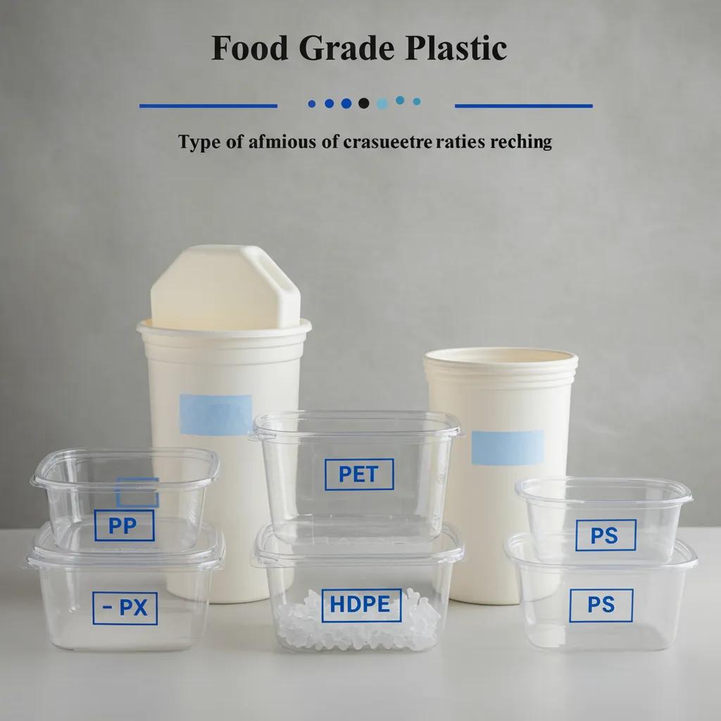 Beragam wadah makanan plastik food grade dengan label jenis dan karakteristiknya