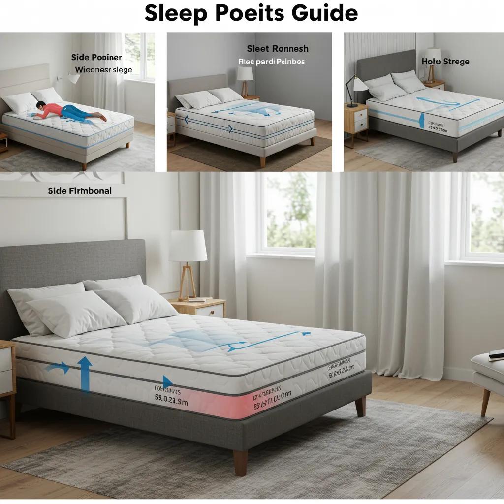 A visual guide illustrating different sleep positions and their corresponding ideal mattress firmness levels. A visual guide illustrating different sleep positions and their corresponding ideal mattress firmness levels.
