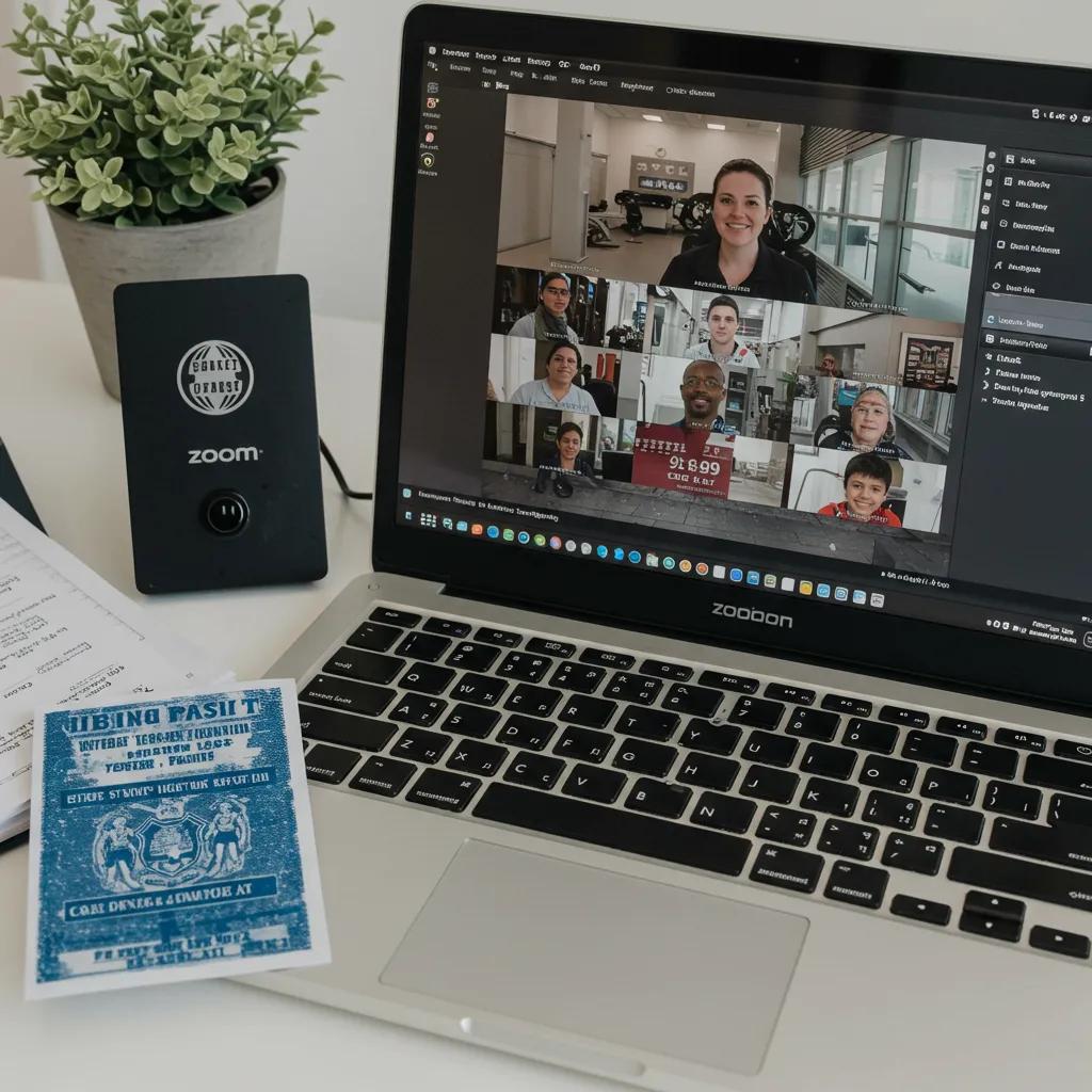 Workspace setup for attending the NY 5 Hour Pre-Licensing Course online with laptop and learner permit