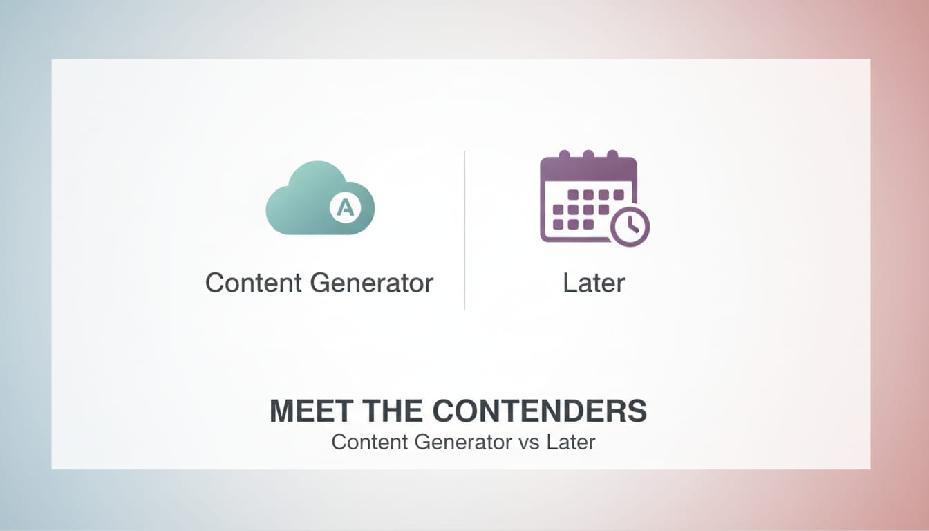 Meet the Contenders: Content Generator vs Later