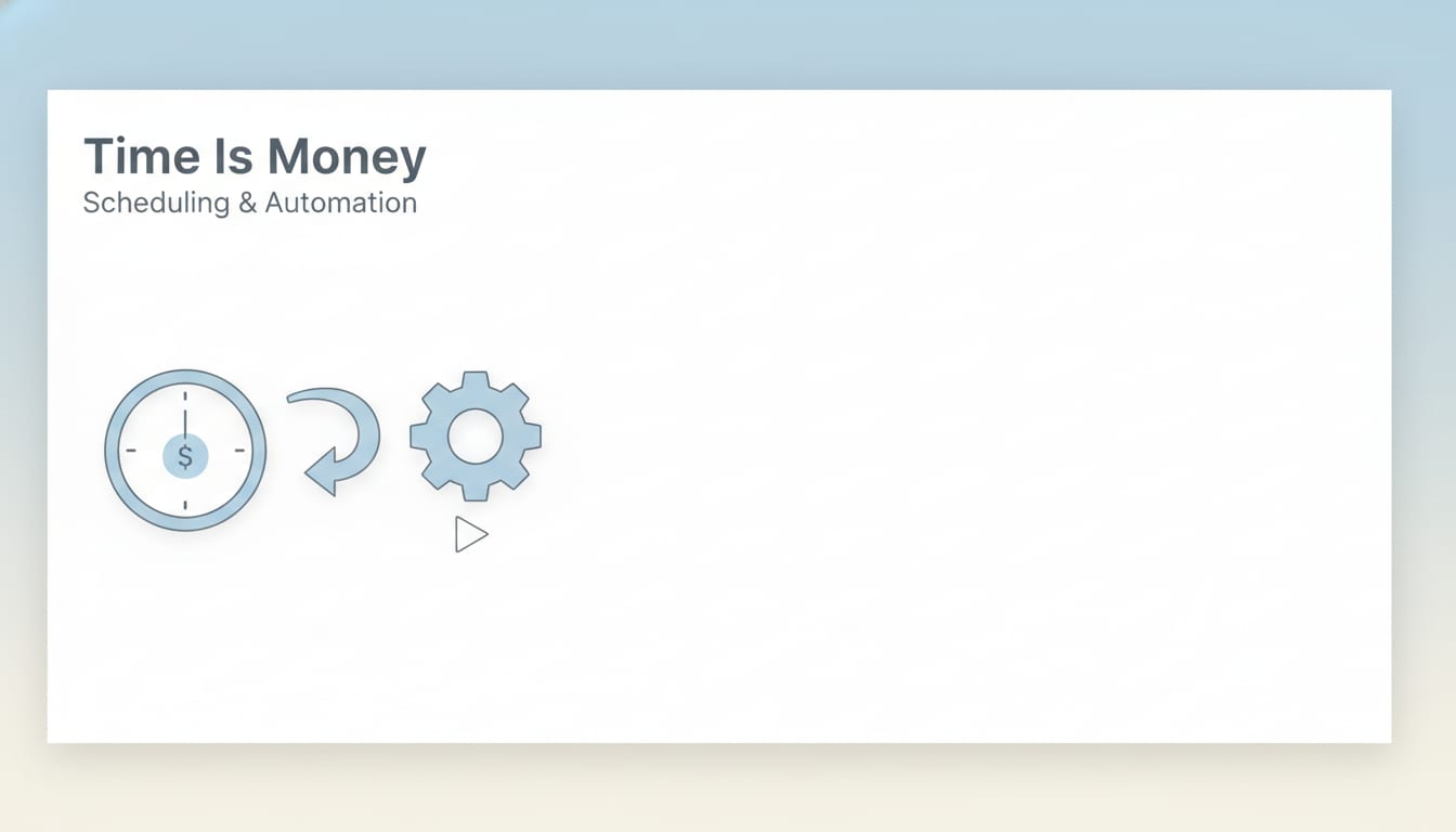 Time Is Money: Scheduling and Automation