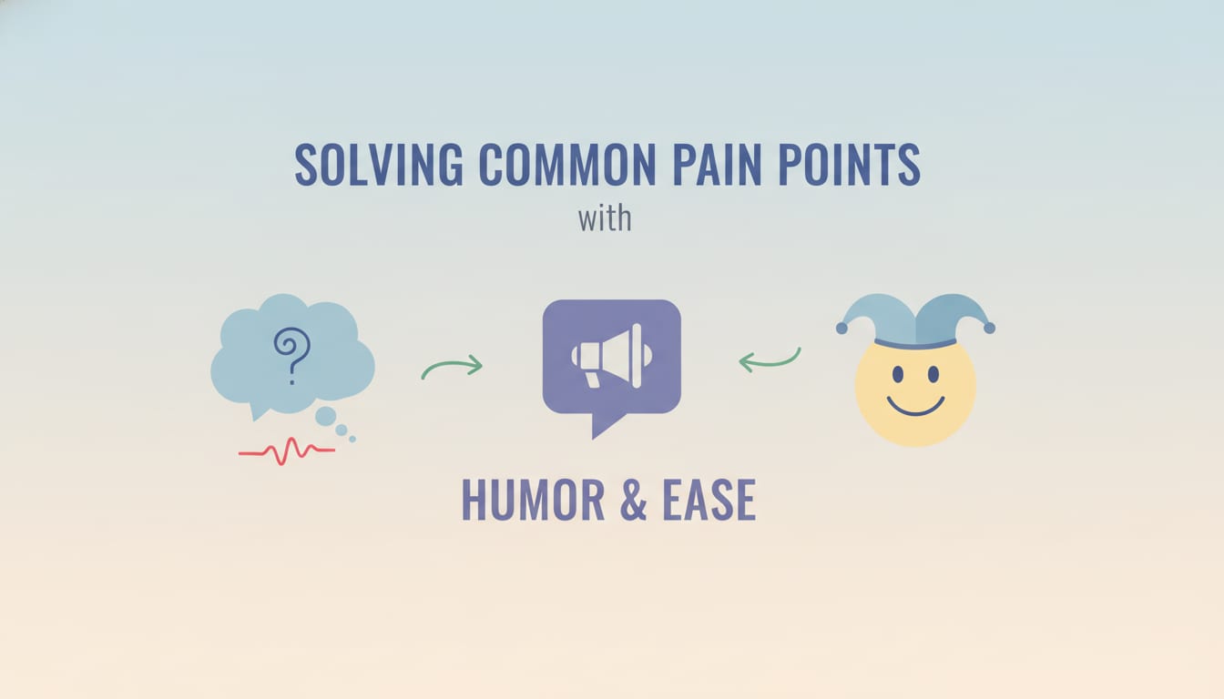 Solving Common Pain Points with Humor and Ease