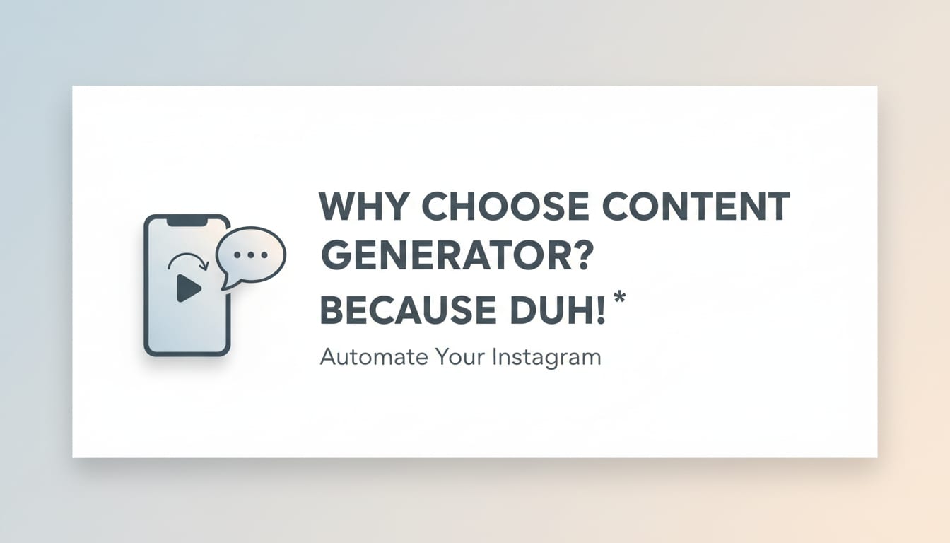 Why Choose Content Generator? Because Duh!