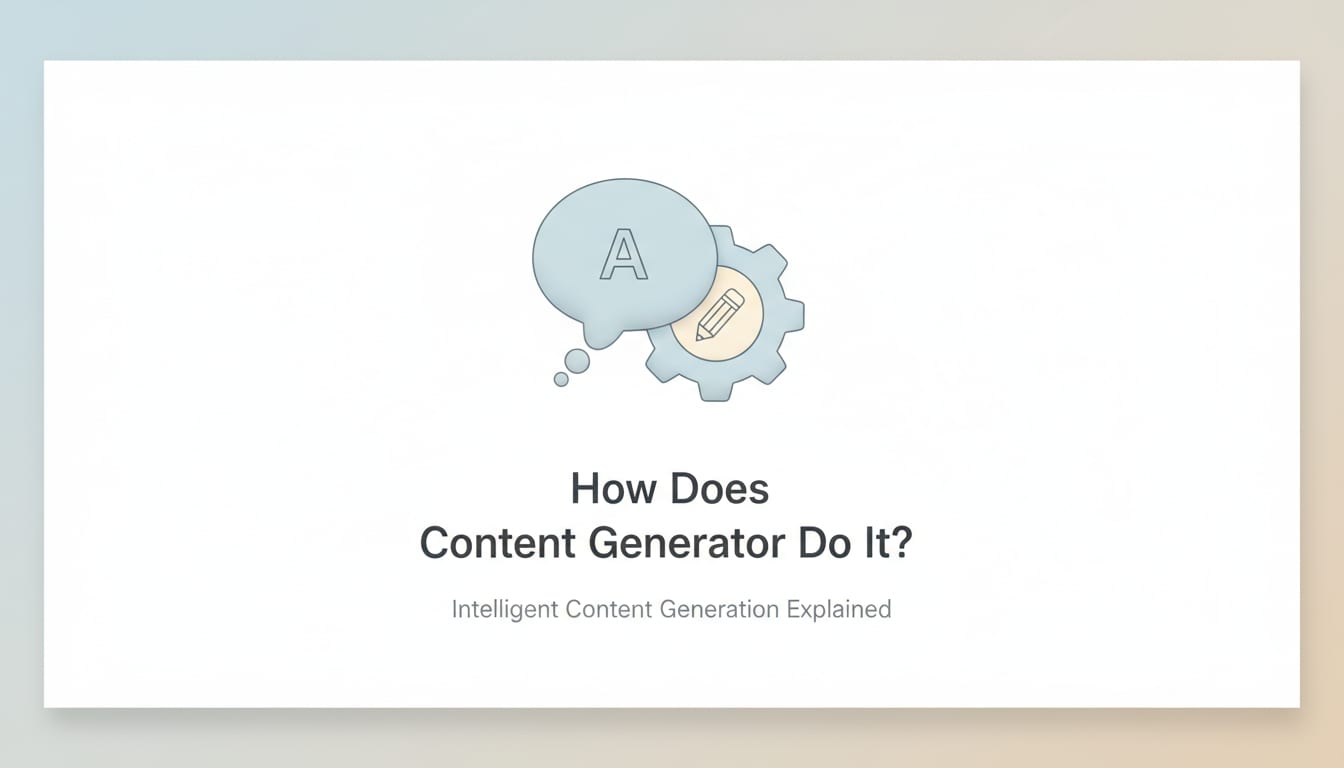 How Does Content Generator Do It?