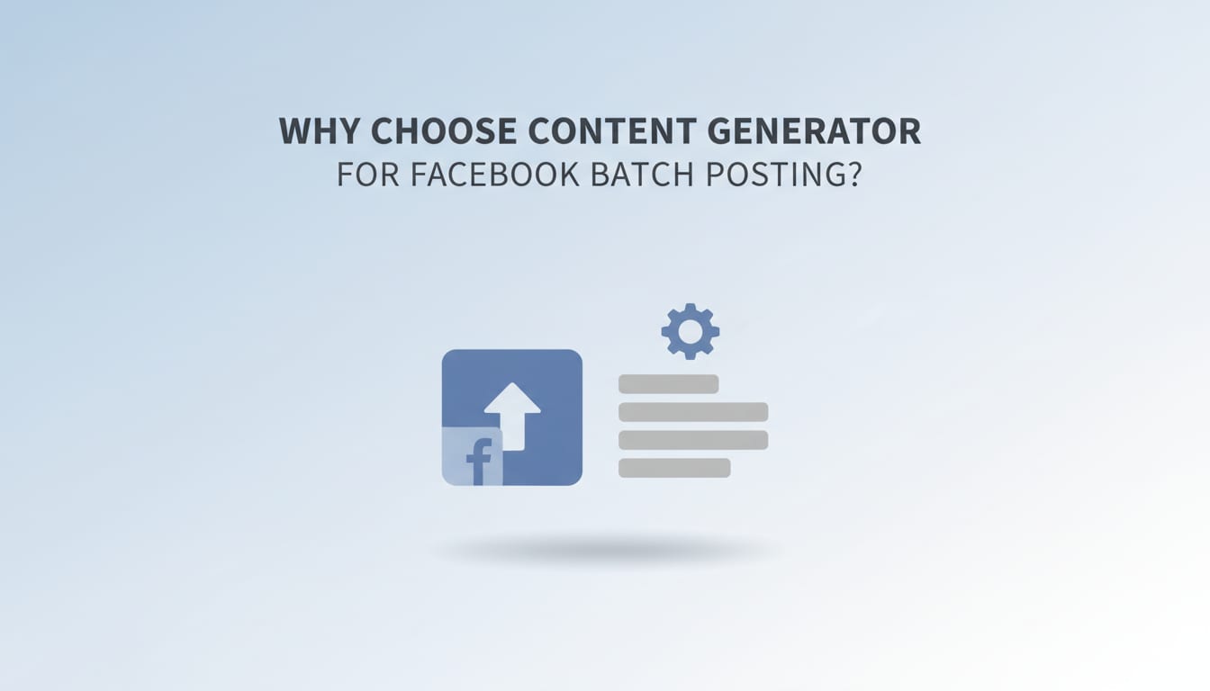 Why Choose Content Generator for Facebook Batch Posting?