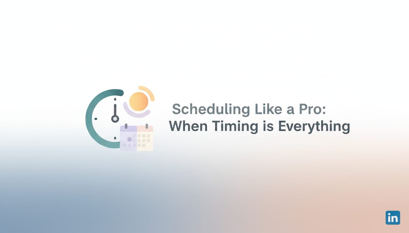 Scheduling Like a Pro: When Timing is Everything