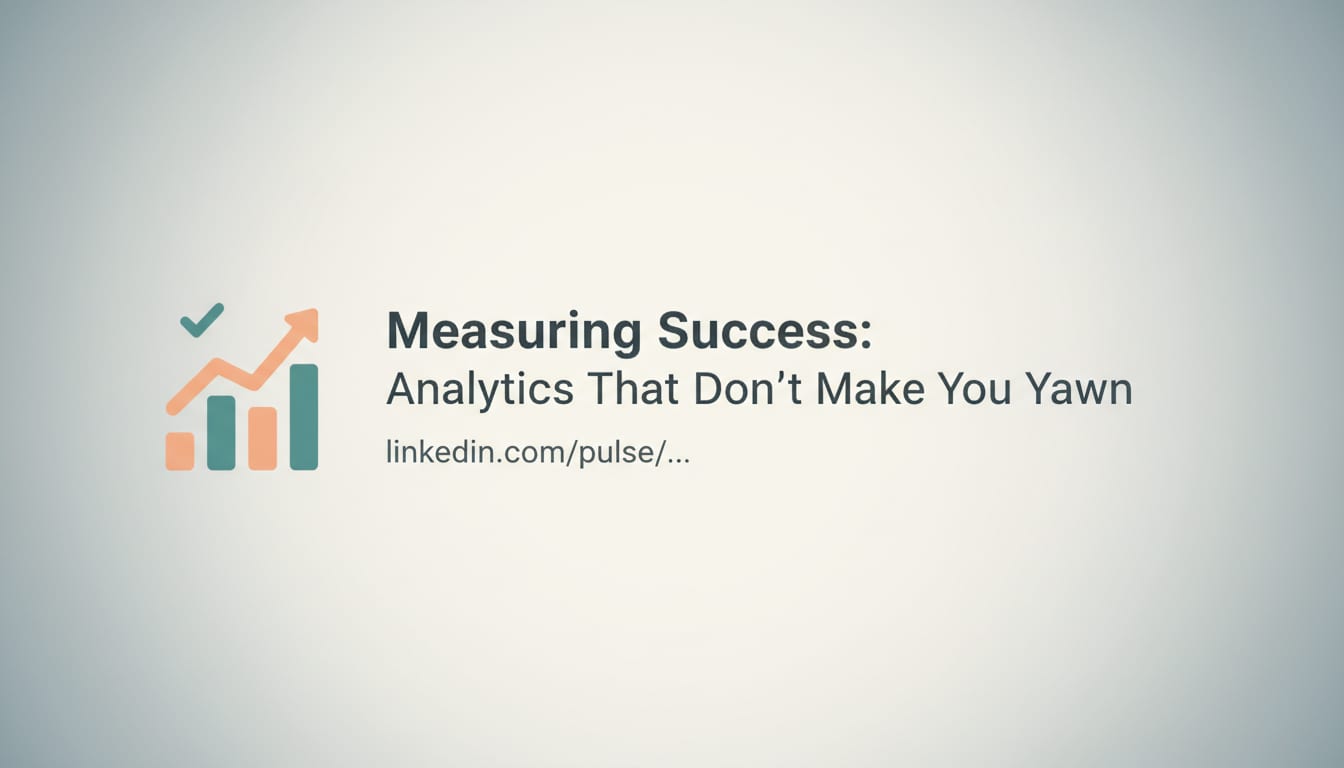 Measuring Success: Analytics That Don't Make You Yawn