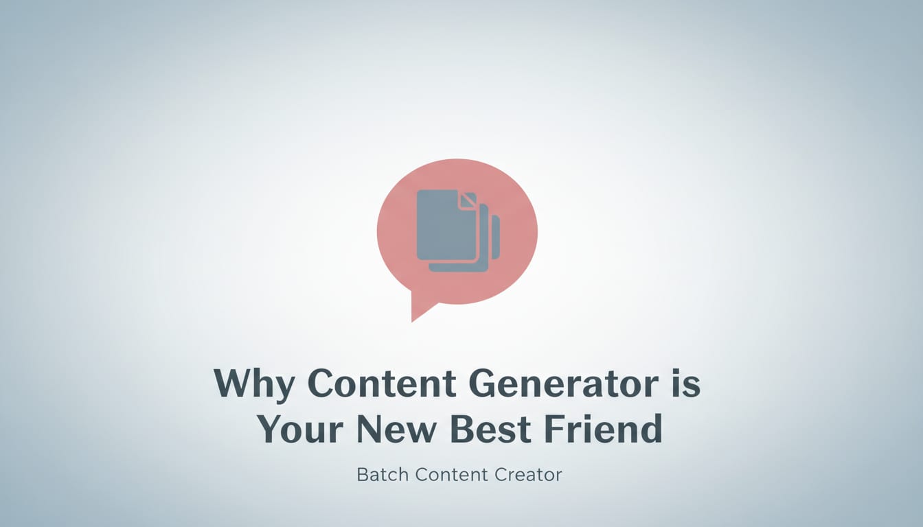 Why Content Generator is Your New Best Friend