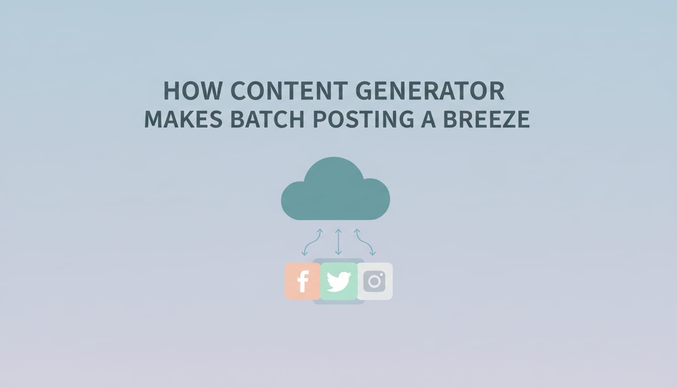 How Content Generator Makes Batch Posting a Breeze