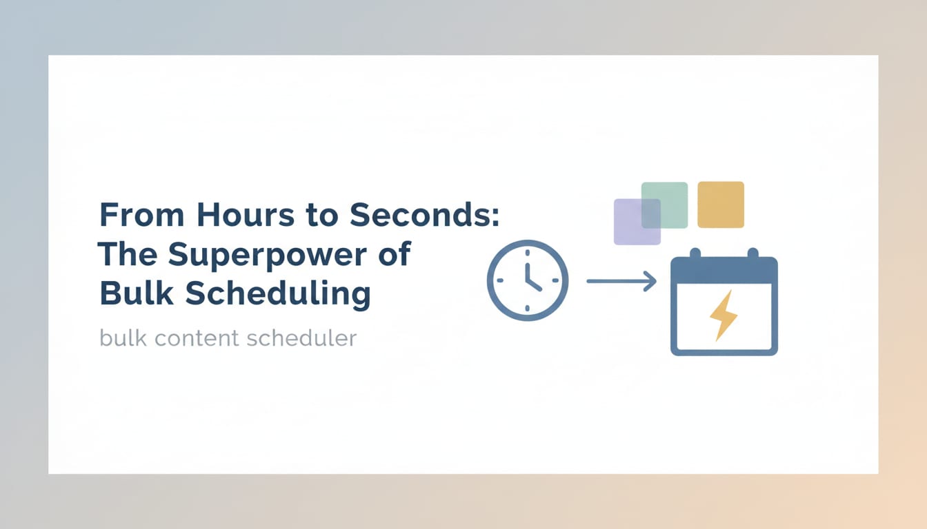 From Hours to Seconds: The Superpower of Bulk Scheduling