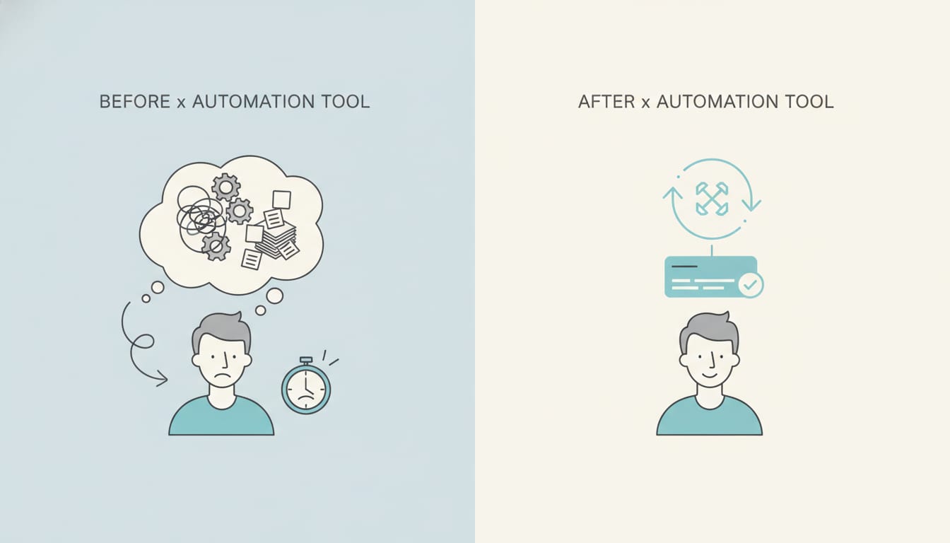 A Day in the Life Before and After x Automation Tool