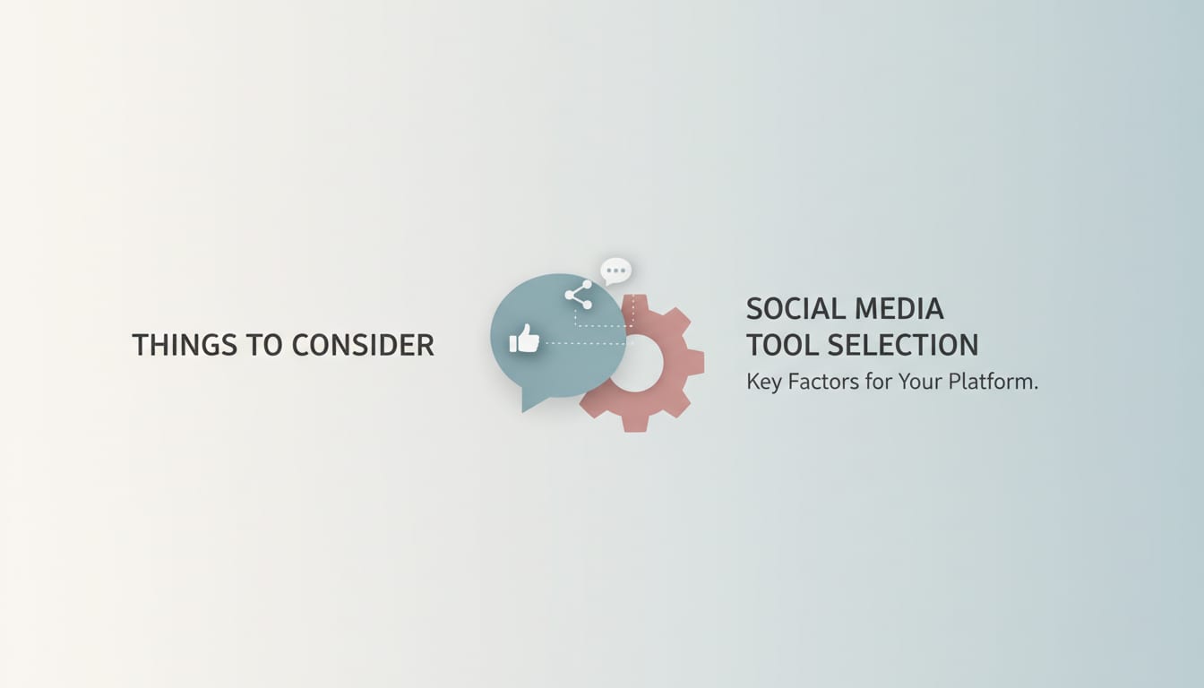 Things to Consider When Choosing Your Social Media Tool