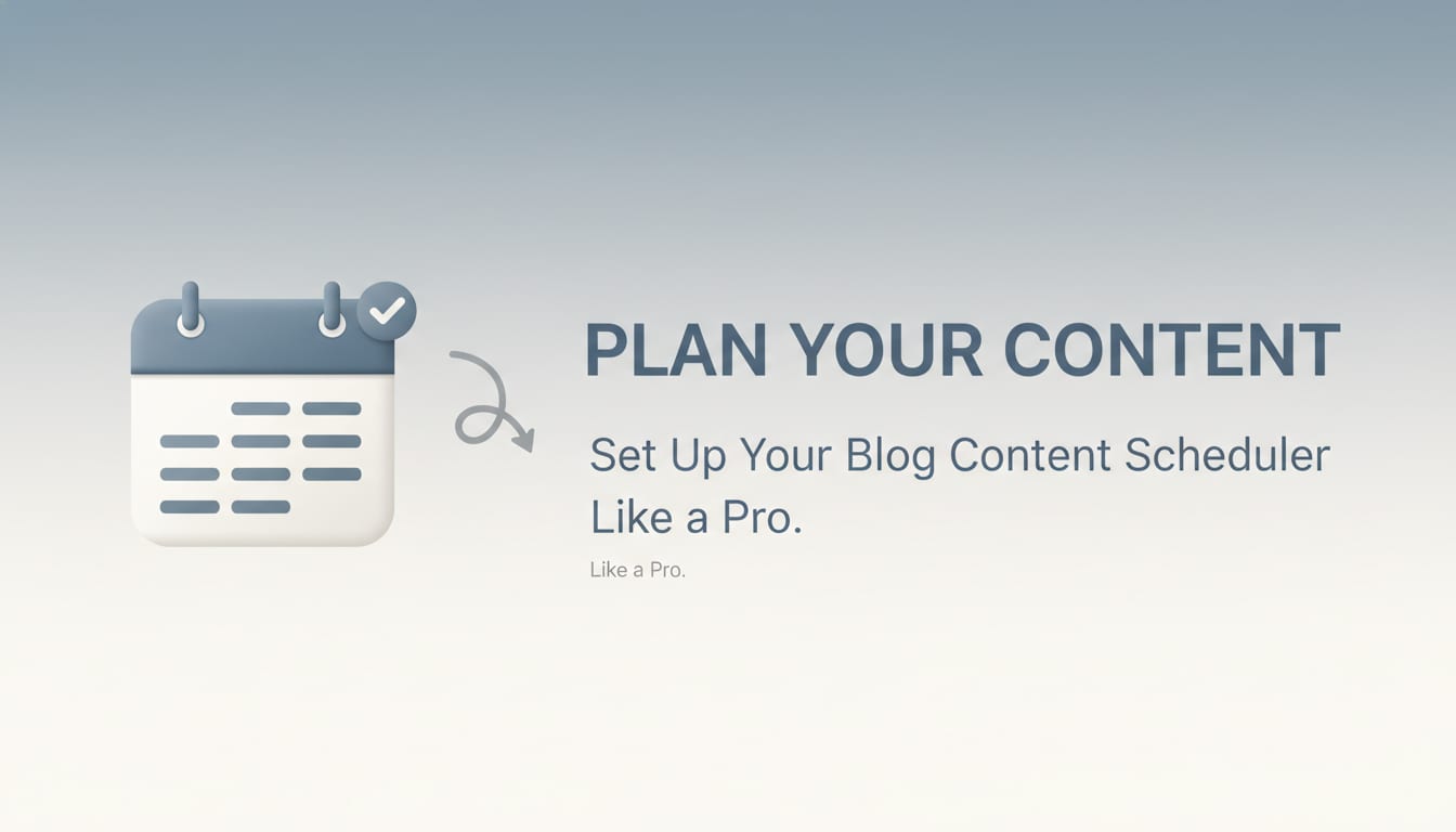 How to Set Up Your Blog Content Scheduler Like a Pro