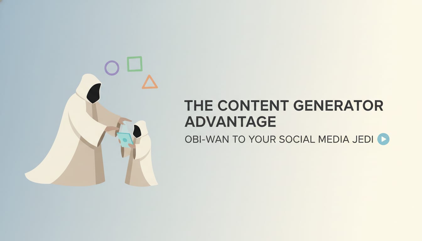The Content Generator Advantage: Why It's the Obi-Wan to Your Social Media Jedi