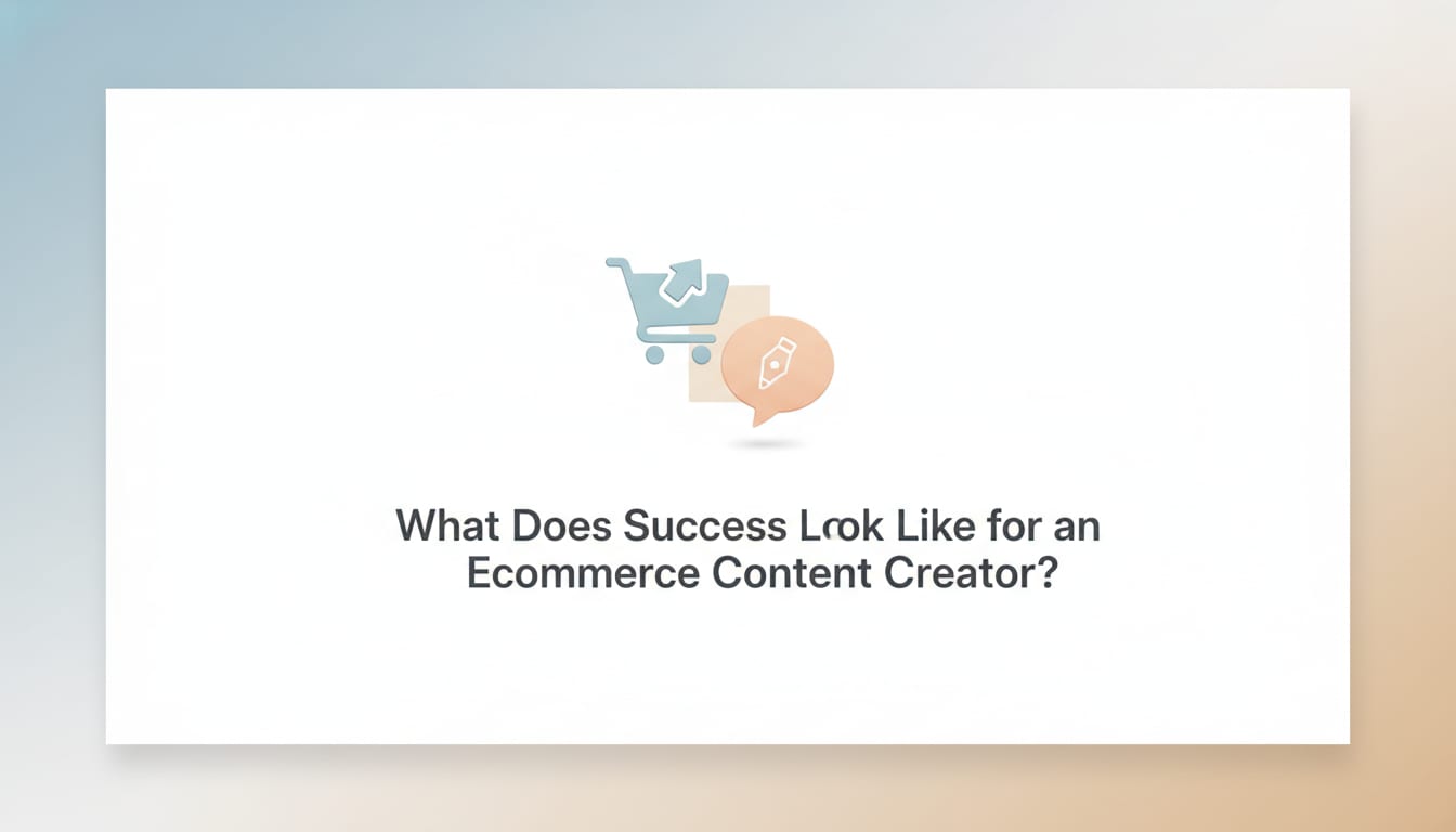 What Does Success Look Like for an Ecommerce Content Creator?