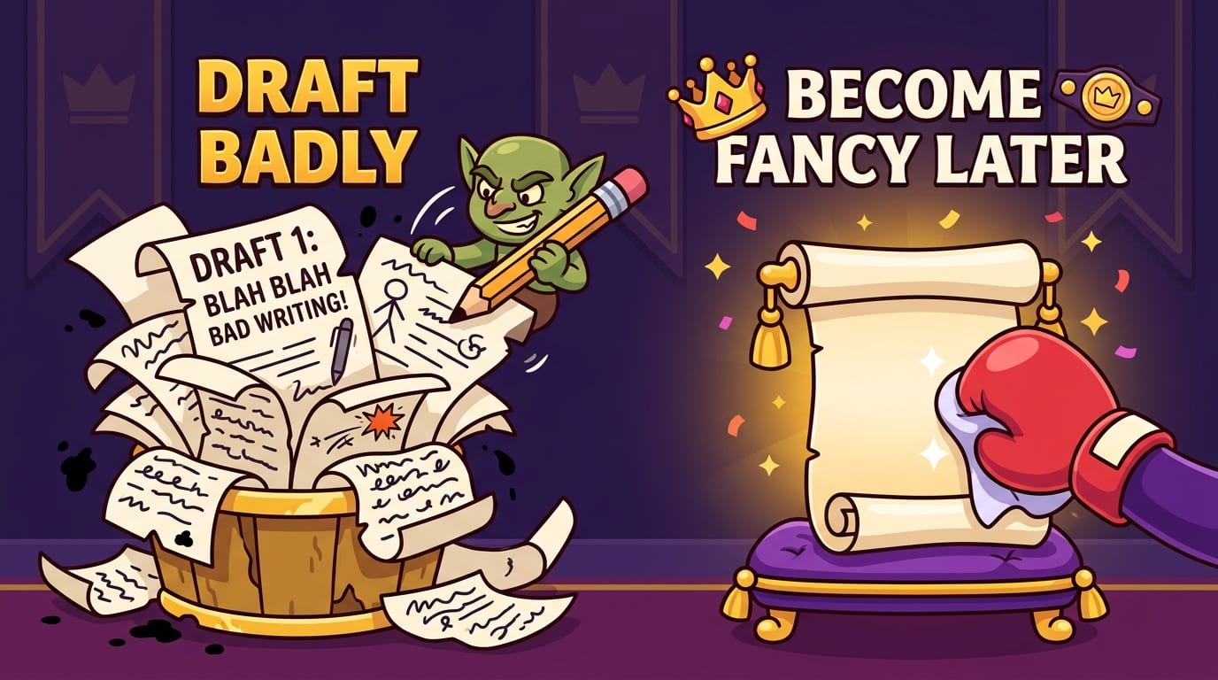 6. Draft Badly on Purpose, Then Become Fancy Later
