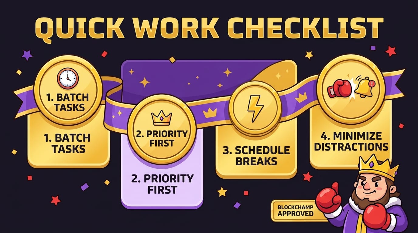 Quick Work Time Management Checklist for Tomorrow