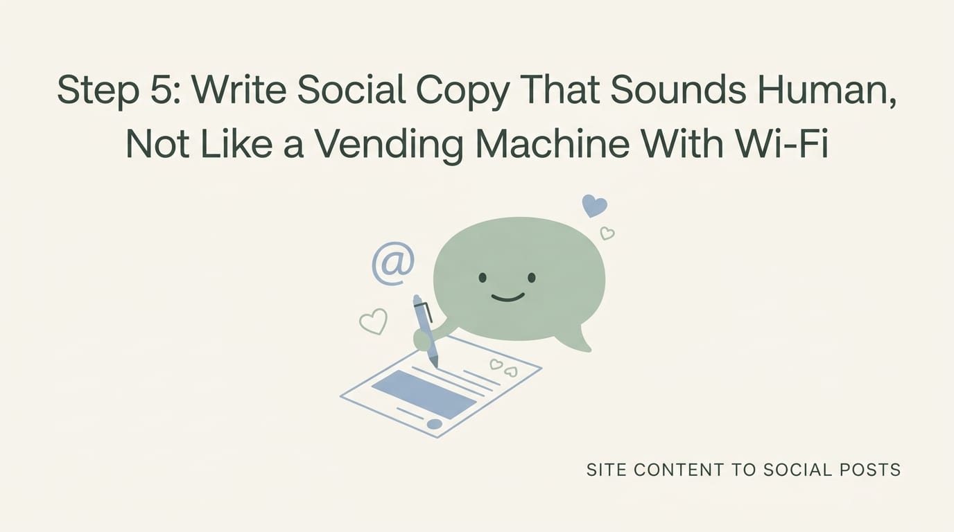 Step 5: Write Social Copy That Sounds Human, Not Like a Vending Machine With Wi-Fi