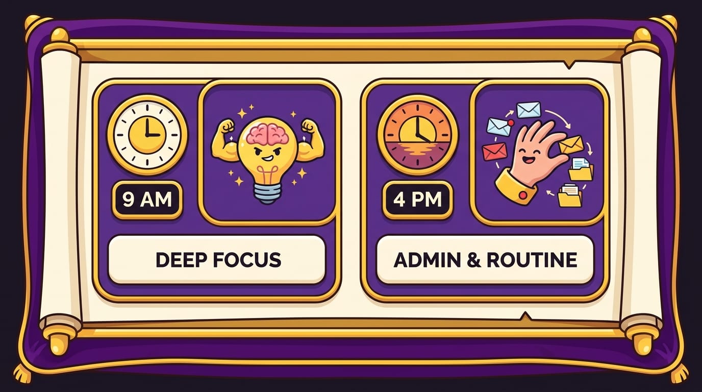 Match the Task to the Time: The Productivity Pairing Menu