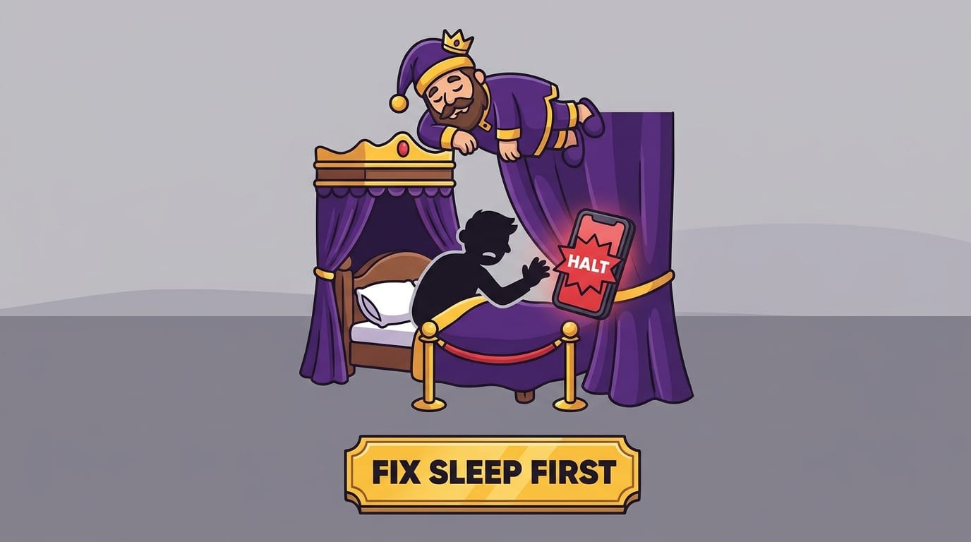 Step 2: Fix Sleep First, Because Cortisol Loves a Bedtime Villain Arc
