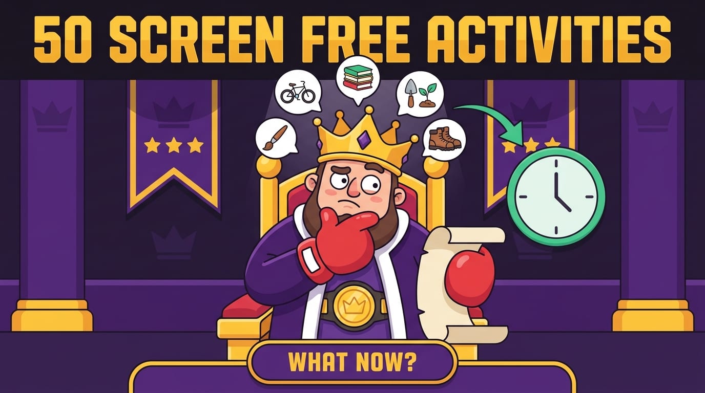 Quick List: 50 Screen Free Activities When Your Brain Says “Uh… Now What?”