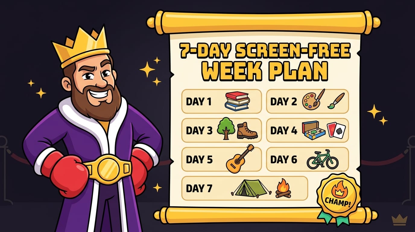 A Simple 7-Day Screen Free Week Plan You Can Steal Immediately