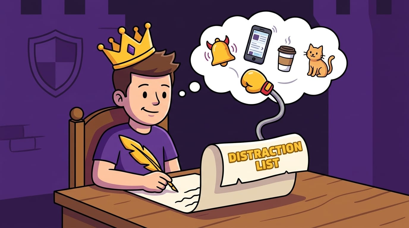 6. Build a Distraction List Instead of Obeying Every Random Thought