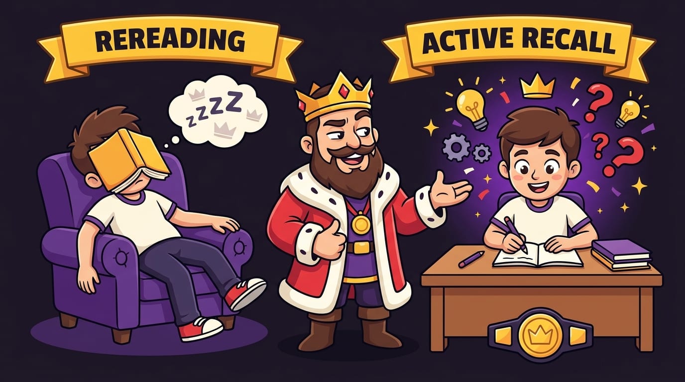 4. Use Active Recall, Because Rereading Is Often a Fancy Nap