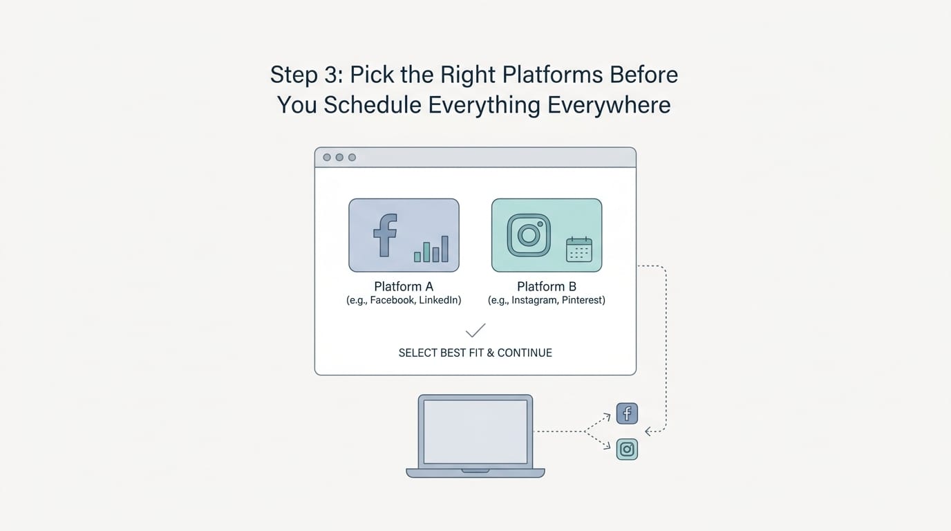 Step 3: Pick the Right Platforms Before You Schedule Everything Everywhere
