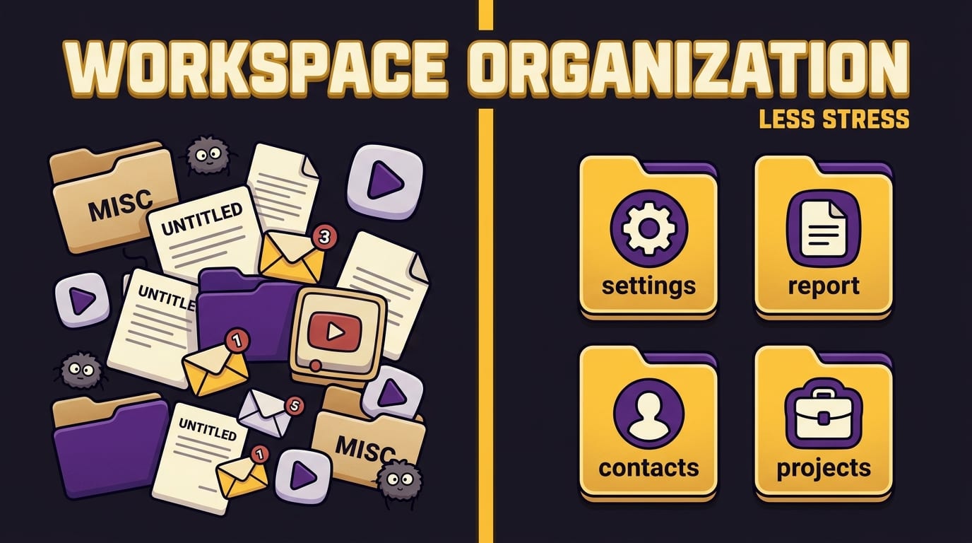 8. Make Your Workspace Less Like a Digital Junk Drawer