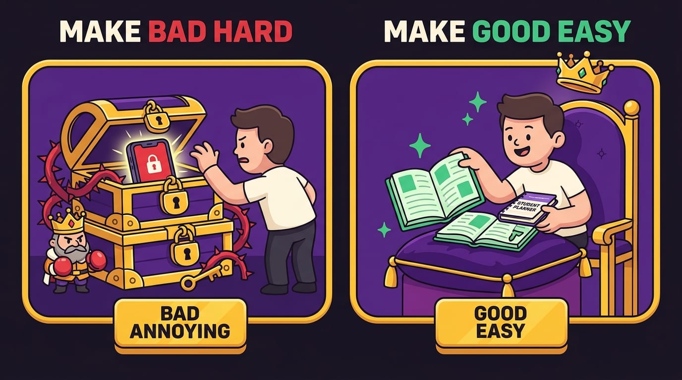 6. Use the “Friction Flip”: Make Good Easy and Bad Annoying