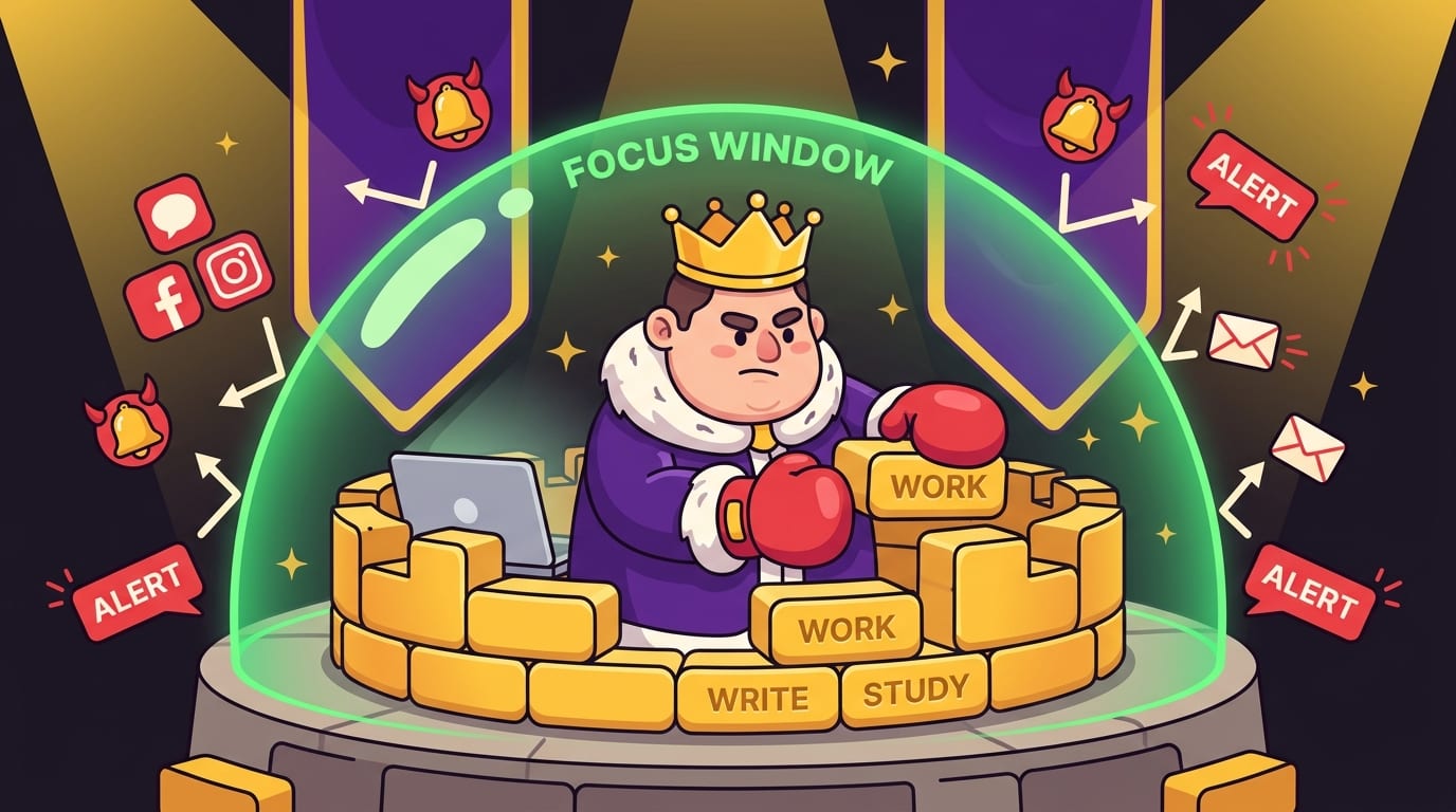 Create Focus Windows: Tiny Fortresses for Your Attention
